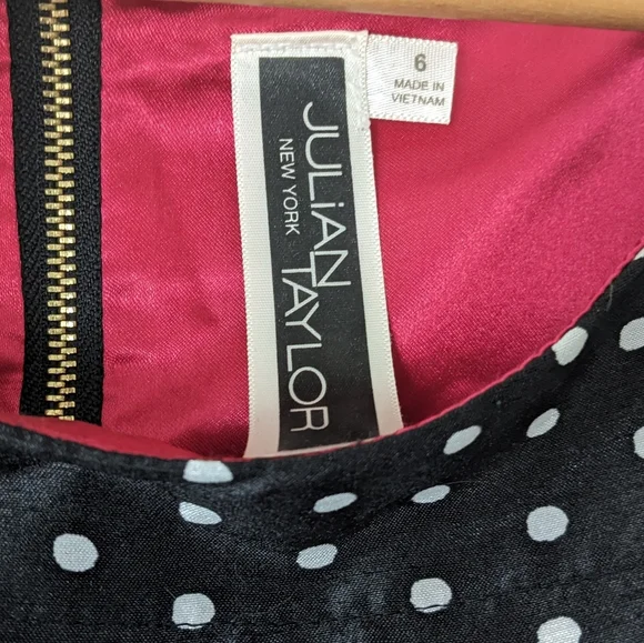 1950s Inspired Black & White Polkadot Dress - Picture 5 of 7